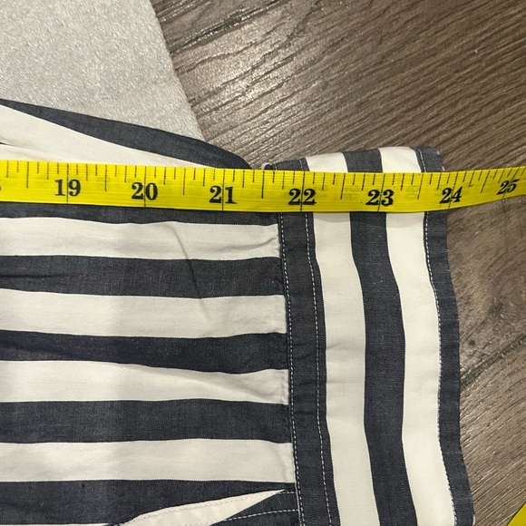 [L]VTG J. Crew Navy and White Striped Button Down Cotton Shirt - Picture 6 of 6
